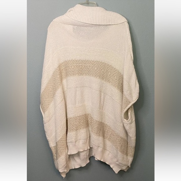 Soft Surroundings Cowl Neck Sleeveless Oversized Tunic Sweater Cream Size L/XL - Picture 2 of 4